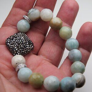 14k Turquoise Hematite Bracelet